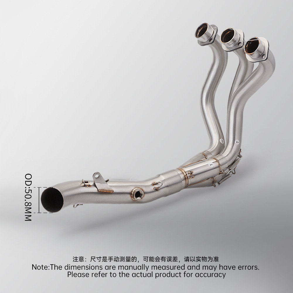 Suitable for motorcycle MT09 XSR900 stainless steel front and rear muffler special non-destructive installation