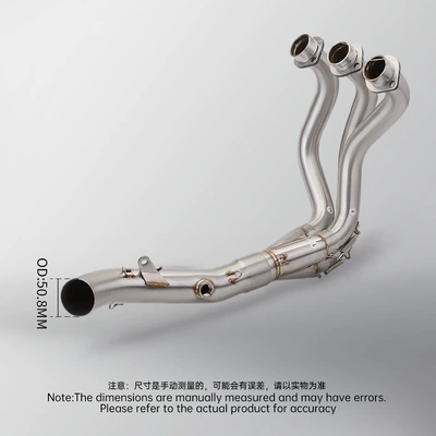 Motorcycle exhaust pipe, XSR900 stainless steel front