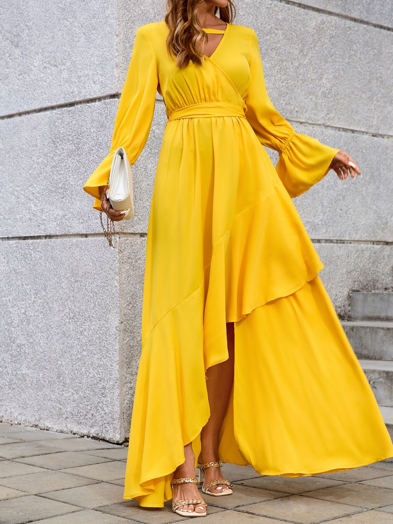 Nuevo vestido de cóctel largo transfronterizo vestido de fiesta de comercio exterior irregular vestido de noche de mujer ropa de mujer