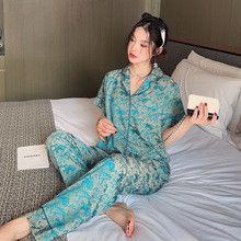 源头厂货2025春季新款冰丝睡衣女抖音时尚卡通网红时装家居服套装