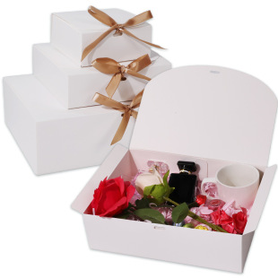 Bow Tie Flip-Top Cardboard Cake Box Folding Packaging Box Birthday Gift Box Empty Box Gift Box Creative Gift Box