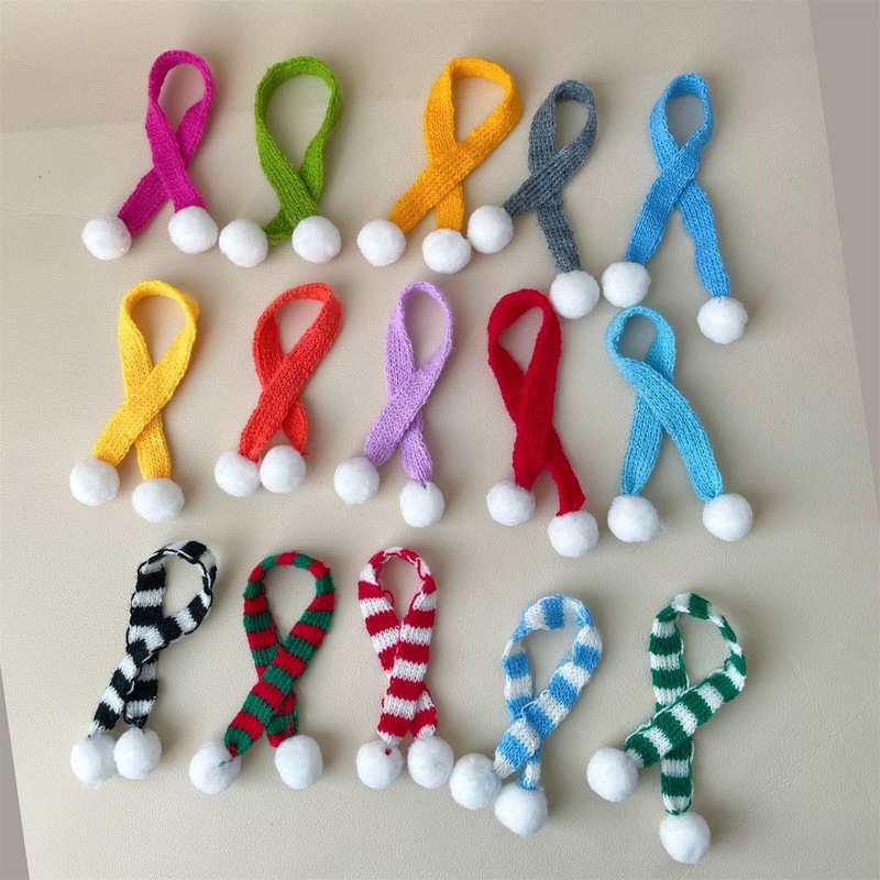 Spot Christmas Mini Knitted Scarf Cartoon Doll DIY Toy Scarf Accessories Christmas Decoration Spot Christmas Mini Knitted Scarf Cartoon Doll DIY Toy Scarf Accessories Christmas Decoration