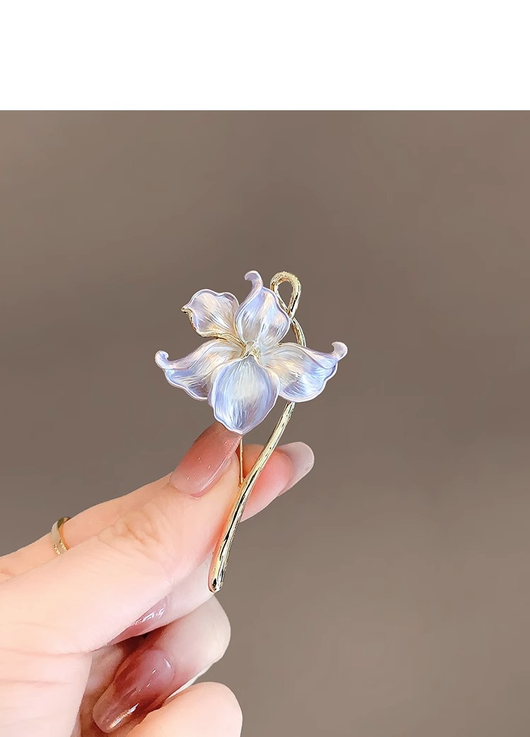 Spilla a forma di ninfea con temperamento retrò e nobile, spilla di sicurezza antiriflesso, accessorio per abito con fiore smaltato tridimensionale per donna_voghion.com