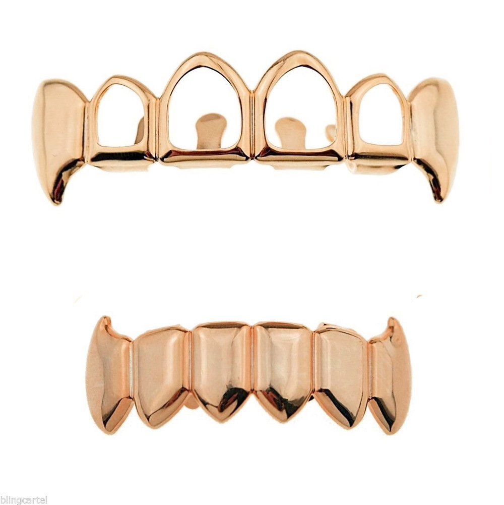 Europeo y americano nuevo hip hop personas real chapado en oro tirantes cóncavo-convexo Plaid textura hip hop tirantes grandes dientes de oro