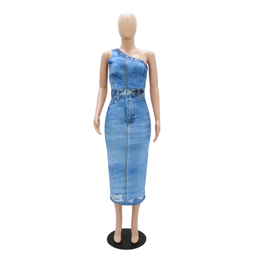 245g Weight Maxi Long Dress Dress Length Type Sleeveless Sleeve Length Sheath Dress Dresses Type Polyester Fabric Type High Waist Waist Line Holiday, Daily Occasion Oblique collar Neckline Slim Fit Type Solid Color Pattern Summer Season Women's Gender Printing Design Streetwear Style Wholesale Women's Streetwear Printing Solid Color Holiday Daily Oblique Collar Sleeveless Sheath Dress 15