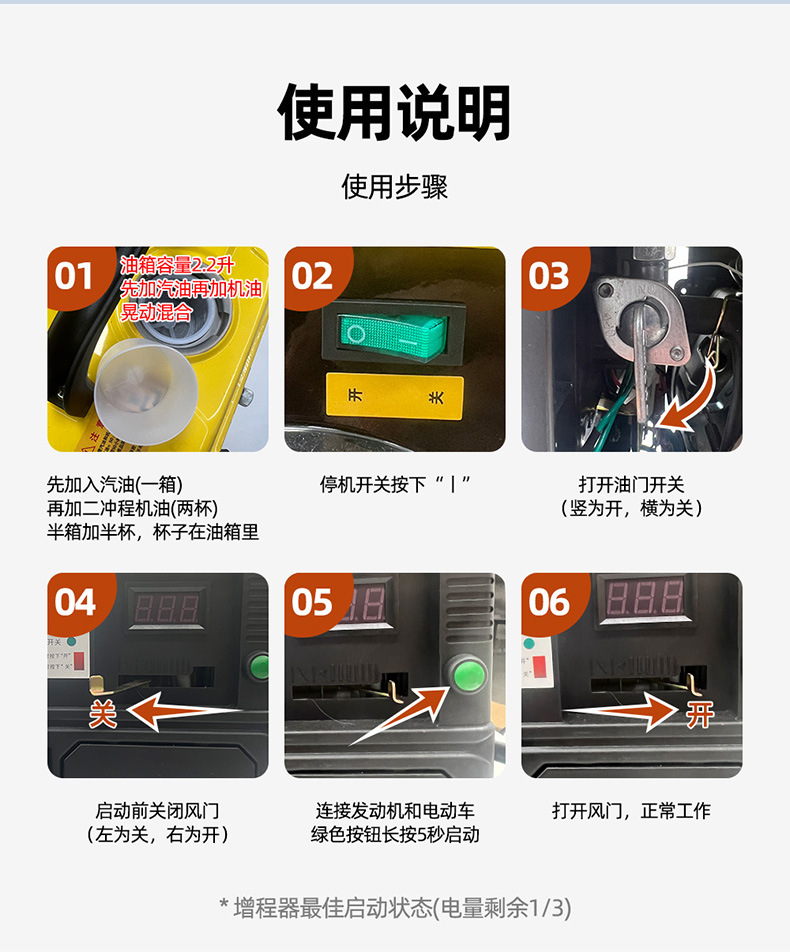 Junshen 48V60V72V Electric Two-Wheeled, Two-Wheeled, Three-Wheeled, Four-Wheeled Car Frequency Converter Gasoline Generator