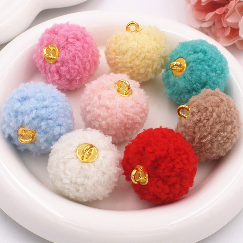 30mm lamb wool ball ball fluffy wool ball diy earrings mobile phone chain key chain pendant bag hanging accessories
