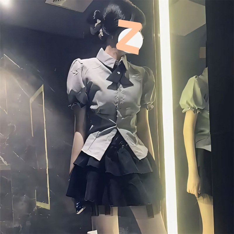 (2개) 좋은 품질 3 피스 세트 2024 새로운 작은 순수한 대학 스타일 여성의 짧은 치마 일본어를 세트 싶어