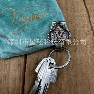�羳��Ʒ Vintage Letter Keychain ������ʿƤ��耳׿�����b�