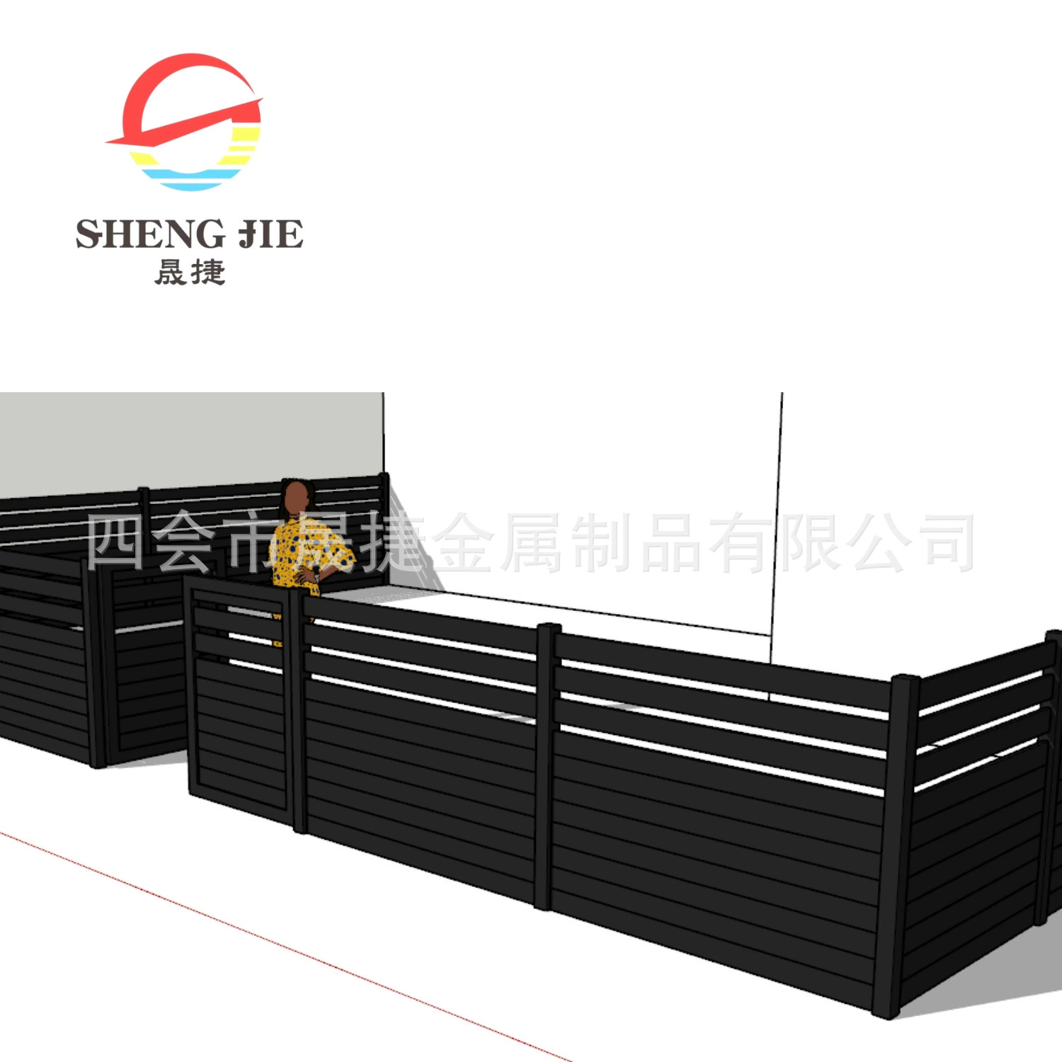 Настраиваемый по требованию наружный внутренний дворик приватный современный алюминиевый сплав забор профилей Разнообразие свободной простой установки