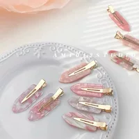 Японские и корейские девушки без следов, вишневый цвет, передний смысл, косметика, заколки для волос, сеть красный розовый боковой зажим, простой зажим