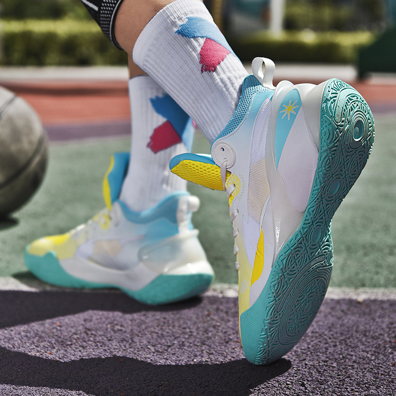 Sonic 10 Basketballschuhe Herren Herbst atmungsaktive rutschfeste Grundschulsportschuhe Outdoor-echte Kampfpause Größe Cusized Kinderschuhe_voghion.com