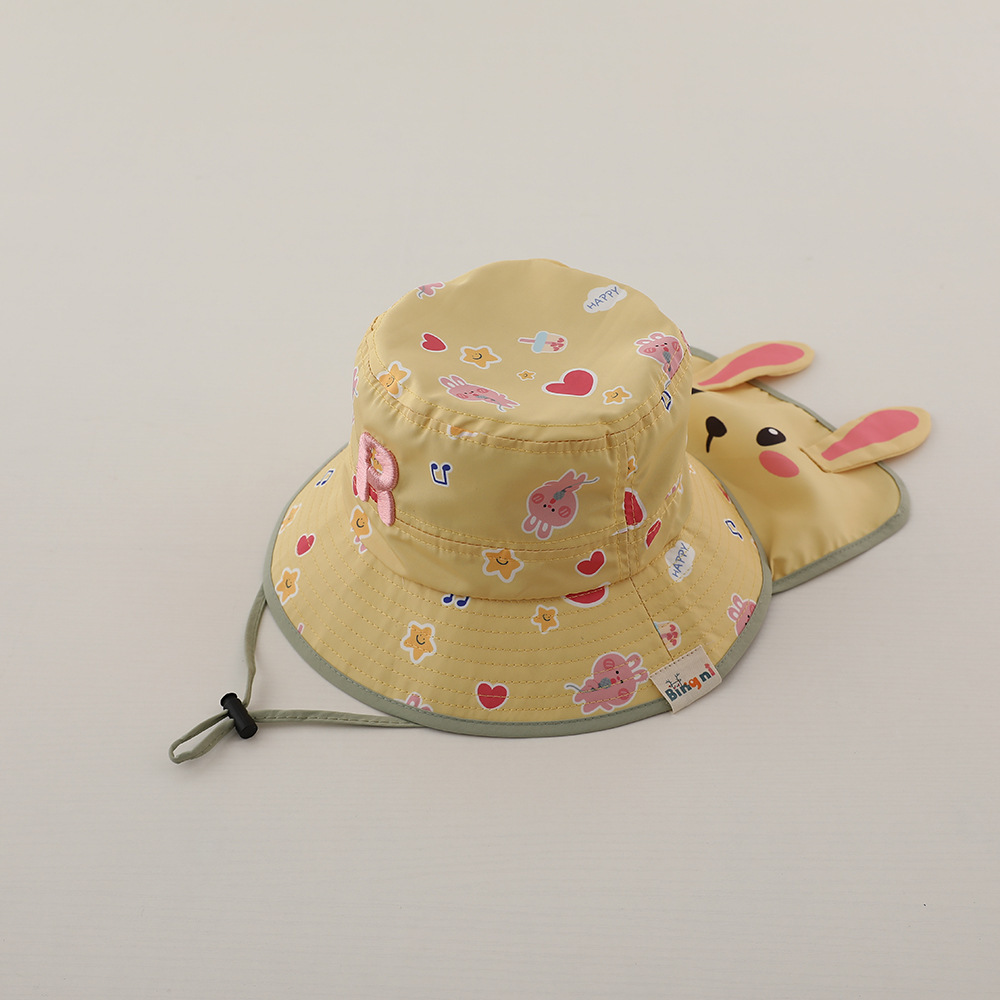 Sombrero de Sol con Protección de Cuello para Niños de Fibra de Poliéster Protección Solar, Sombra para Verano