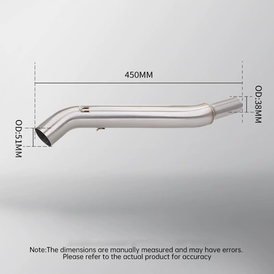 Exhaust pipe Middle Section Stainless Steel