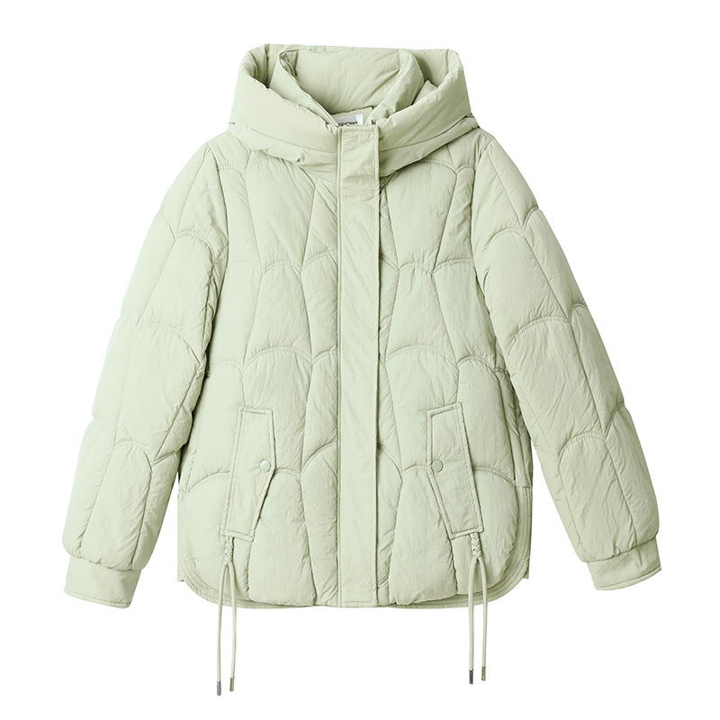 Nuevo algodón encapuchado de invierno corto de moda de algodón grueso estilo coreano de diseño suelto sensación de chaqueta de algodón abrigo de pluma de algodón