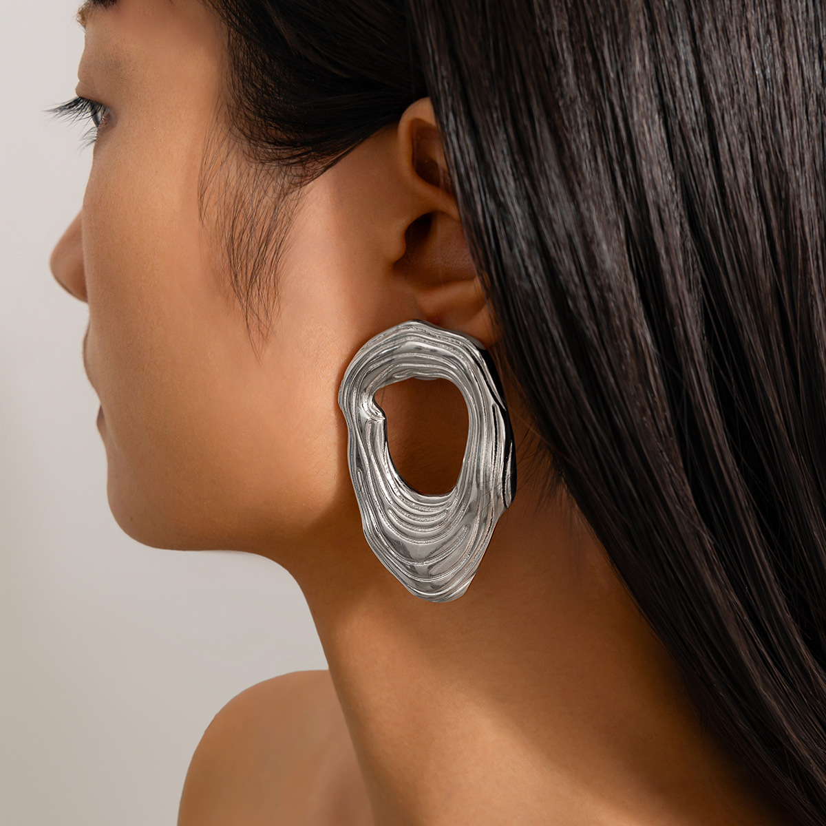 12g Weight Steel needle Ear Needle Material Drop Earrings, Ear Studs Classification 1 Pair Quantity Party, Street Occasion Alloy Material Geometric Pattern Women's Gender Polished Finish Plating Design Exaggerated, Punk Style 1 Pair Exaggerated Punk Geometric Plating Alloy Drop Earrings Ear Studs 2
