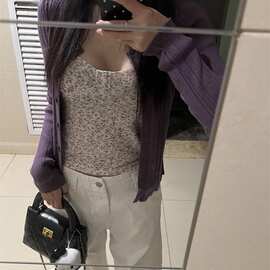 1*1随心裁2026超火多巴胺ootd穿搭女夏碎花吊带背心外穿内搭上衣