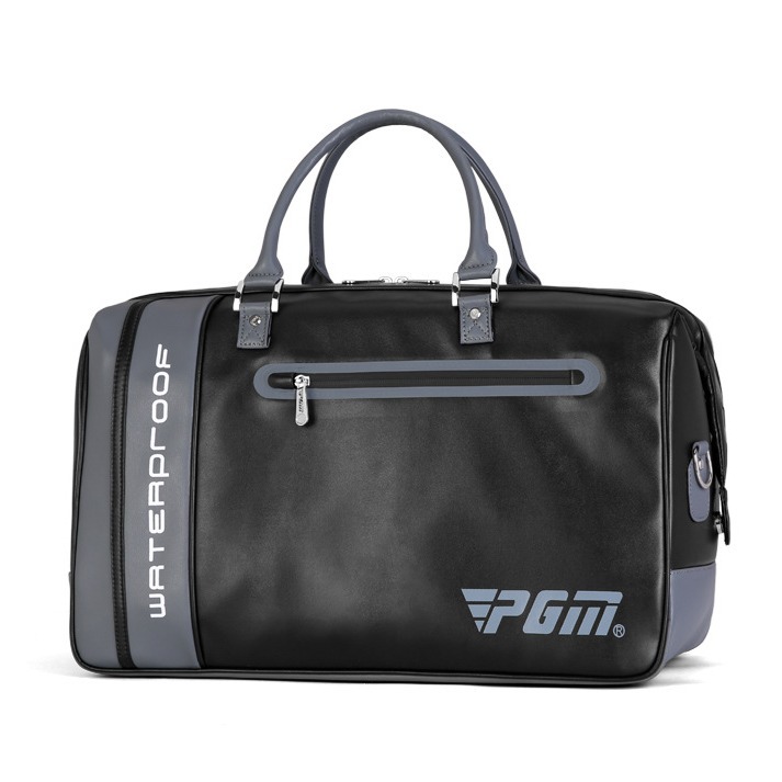 Túi đựng quần áo chơi gôn PGM da microfiber chống thấm nước, có ngăn giày riêng, kích thước 48×28×25 cm — YWB038-màu xám đen, YWB038-màu xám trắng, YWB038-Trắng xanh đậm