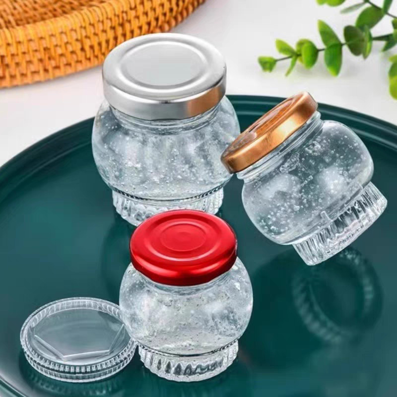 工厂创意新品灯笼型分装透明玻璃瓶密封瓶罐耐高温食品级现货直售