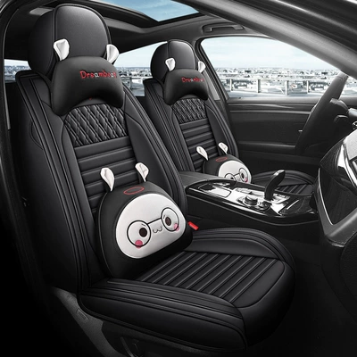 Linen Full Surround Three-Piece Set, Universal seat cover