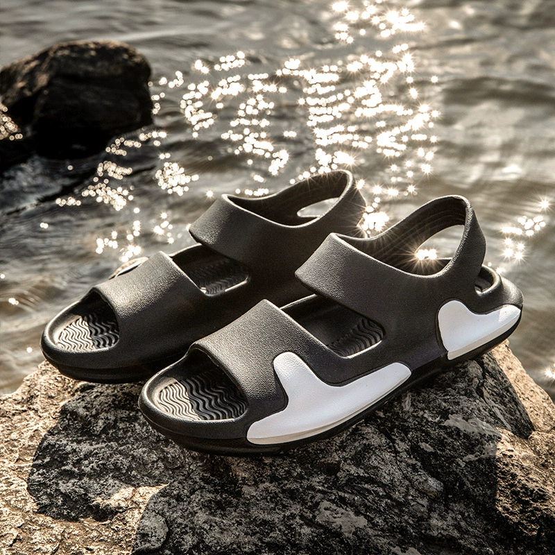 Сандалии интернет-знаменитостей, мужская летняя Домашняя одежда, модные Универсальные Нескользящие сандалии на толстой подошве с ощущением навоза, увеличивающие рост для женской пары