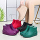 Cross-border hot-selling rain shoes women's short tube outer wear water shoes warm non-slip rain boots waterproof boots rubber shoes overshoes wholesale