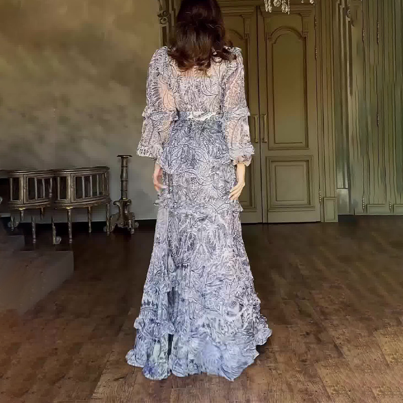 Vintage Long Lantern Sleeve Dress main image 1
