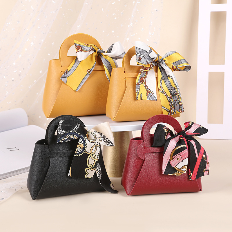 European-style leather hand-held wedding candy box, wedding favor, return gift, wedding candy box, candy packaging gift box, Instagram style