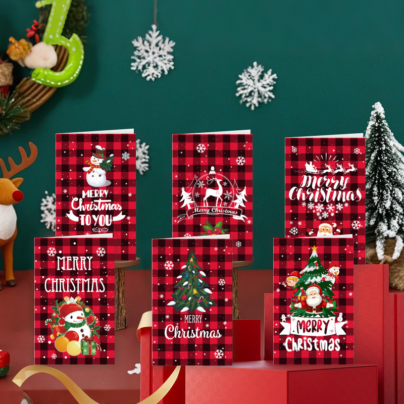クロスボーダーハイエンドクリスマスグリーティングカード新しいクリエイティブ輸出クリスマスグリーティングカードセットカードホリデー小さなカード紙|undefined
