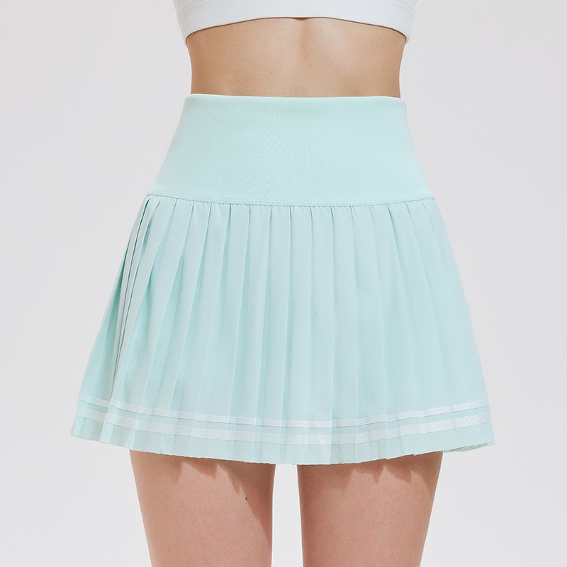 Cross-border desnudos tenis trajes deportivos de mujer delgados mangas cortas polo camisa de entrenamiento de bádminton vestido corto verano