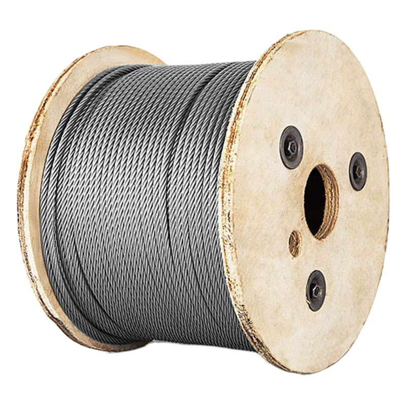 Фабрика оптом холодный оцинкованный стальной трос с пластиковым покрытием бельевая веревка стальная проволока Тяговый башенный кран подъем троса из нержавеющей стали