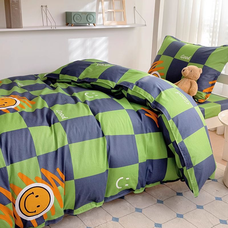 Cama de dormitorio de estudiantes de algodón 90x190 cama de tres piezas set 100 sábanas de algodón solo set de seis piezas dormitorio