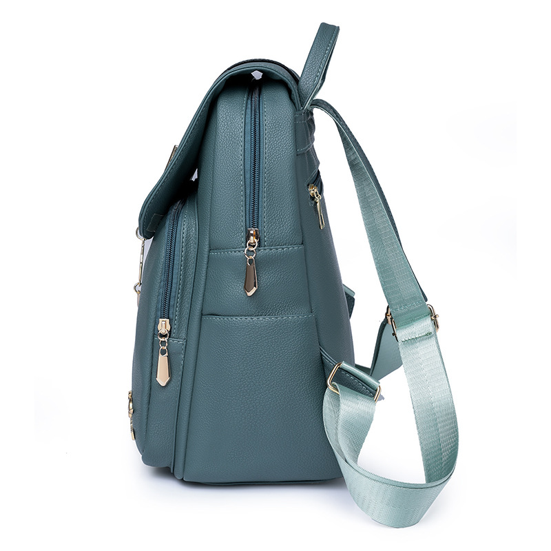 2023 nueva mochila de cuero suave para mujer casual moda linda mochila de viaje de gran capacidad al aire libre mochila escolar al por mayor