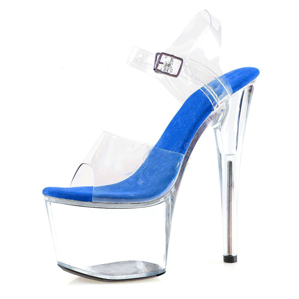 17cm odio cielo alto tacón de aguja plataforma modelo pole dance tacones altos peep toe más tamaño sexy nightclub sandalias para mujeres