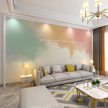 现代简约艺术墙布客厅电视背景墙壁布沙发壁画3D卧室床头墙纸