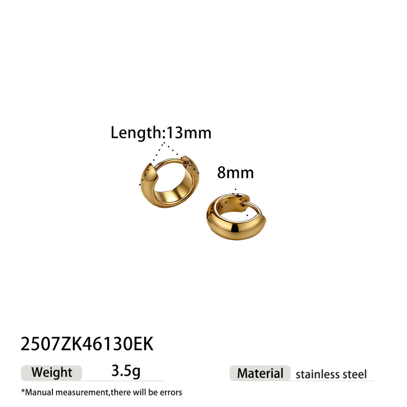 Taina europa y americana pendientes de acero inoxidable lujoso ligero de alto nivel brillante chapado en oro y plata pendientes de color contraste transfronterizos pendientes calientes image 11