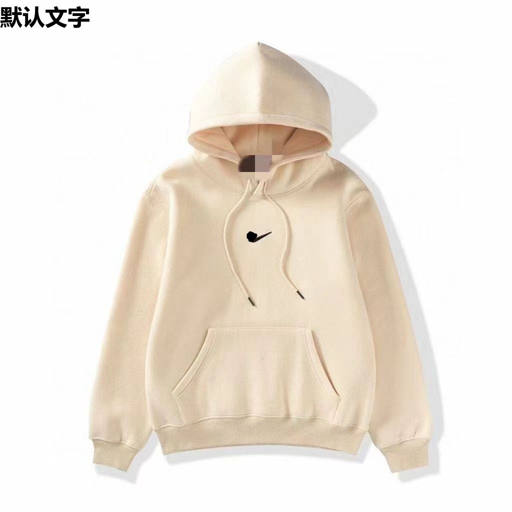 New Pure Cotton Embroidered Small Hook Terry Hooded Long-Sleeved Sweatshirt for Men and Women, Same Style Couple Wear, Loose Casual Large Size