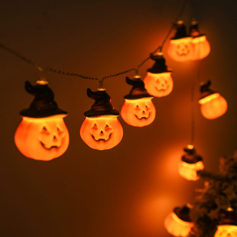 Lanterna a LED con ciondolo a forma di cappello da mago, decorazione per feste in casa stregata, per Halloween, colore: nero_voghion.com