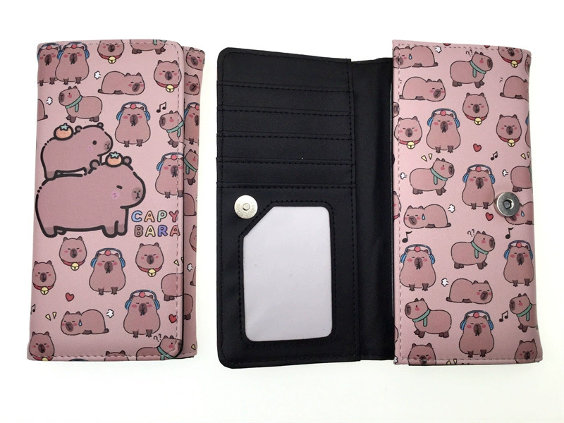 Длинный кожаный кошелек? polyurethane card holder with zipper, интернет-селебрити