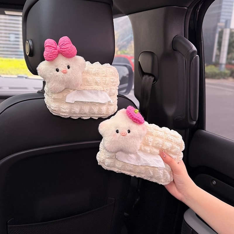 2025 nueva caja de pañuelos para coche, reposacabezas interior del coche, bolsa de pañuelos, bolsa de pañuelos para coche colgante, caja de dibujo, linda mujer