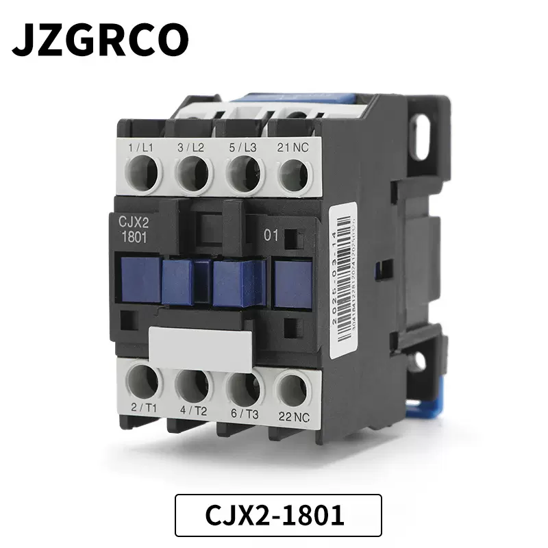 CJX2-1801交流接触器 220v 380v单相三相低压接触器可定制