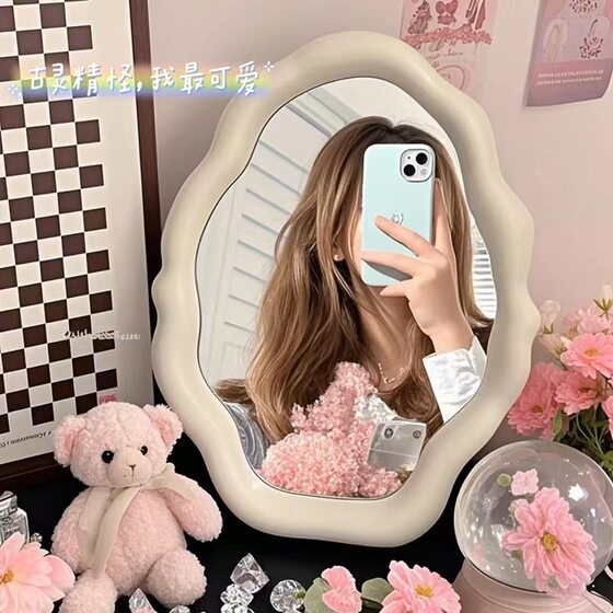 Simple Desktop Makeup Mirror Student Dormitory Dressing Table Dressing Table Small Beauty Makeup Princess Mirror