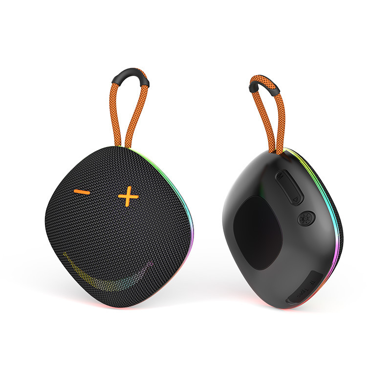新しい防水 Bluetooth スピーカー生地ポータブル正方形 Bluetooth スピーカーカードワイヤレスサブウーファーギフトオーディオ|undefined