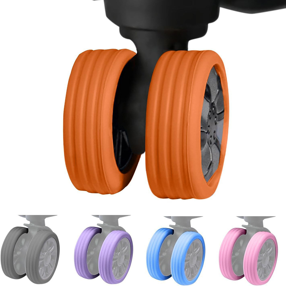 Caster zapatos equipaje rueda cubierta protectora rueda universal rueda de goma anti-ruido desgaste almohadilla de choque