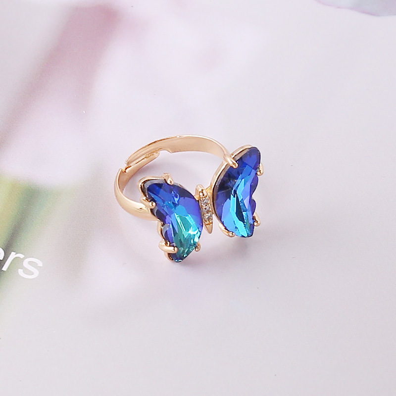 Yunnan brocado transfronterizo nuevo gradiente mariposa collar personalidad de moda europea y americana ins Luz de lujo niñas collar clavícula cadena