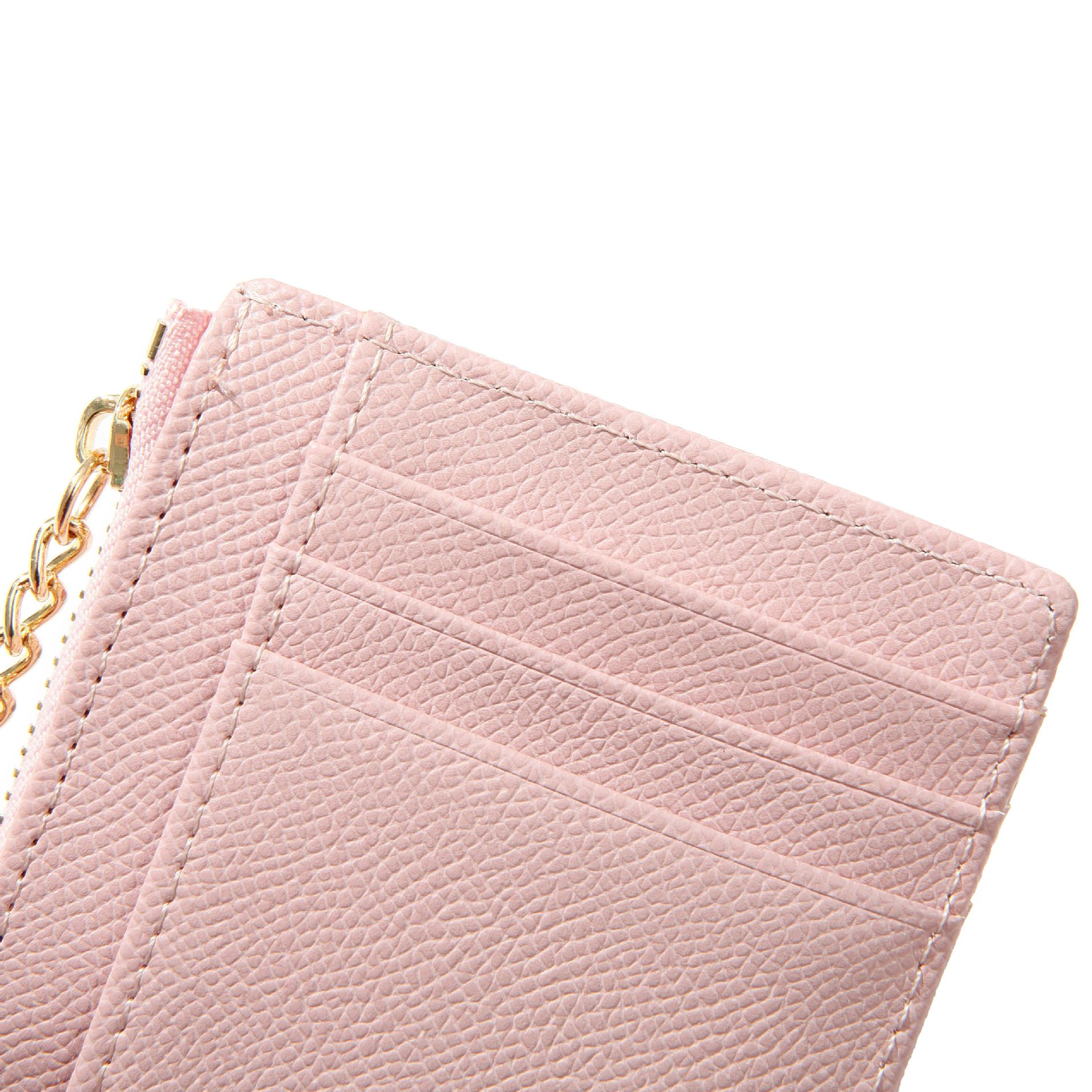 Square Shape Basic Solid Color Soft Surface Square Zipper Small Wallet