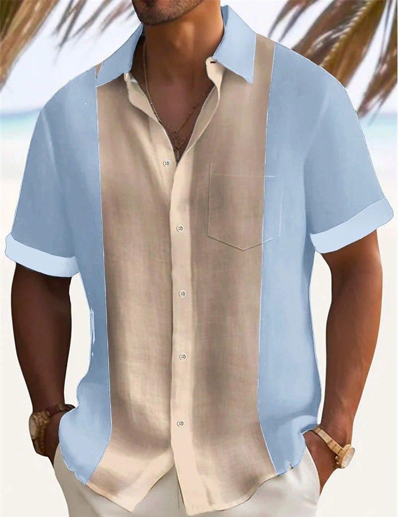 Men's Casual Long Sleeve Shirt Solid Colour Spring Lightweight_voghion.com