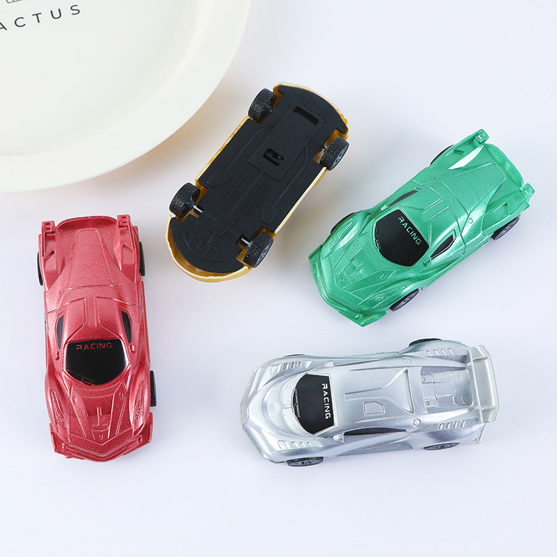 4 colores dorado carro de carreras de carro de niños galvanizado carro de simulación de automóviles que se colocan en el patio de recreo juguetes