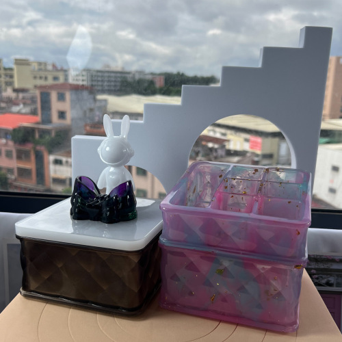 Fat Yaya DIY lipstick stand box glue mold Handmade lipstick Jenga storage box silicone mold