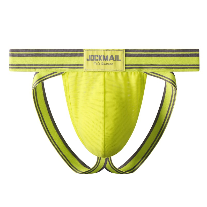 JOCKMAIL sexy ropa interior de los hombres de malla transpirable Gran Tanga sexy ropa interior deportiva elástica